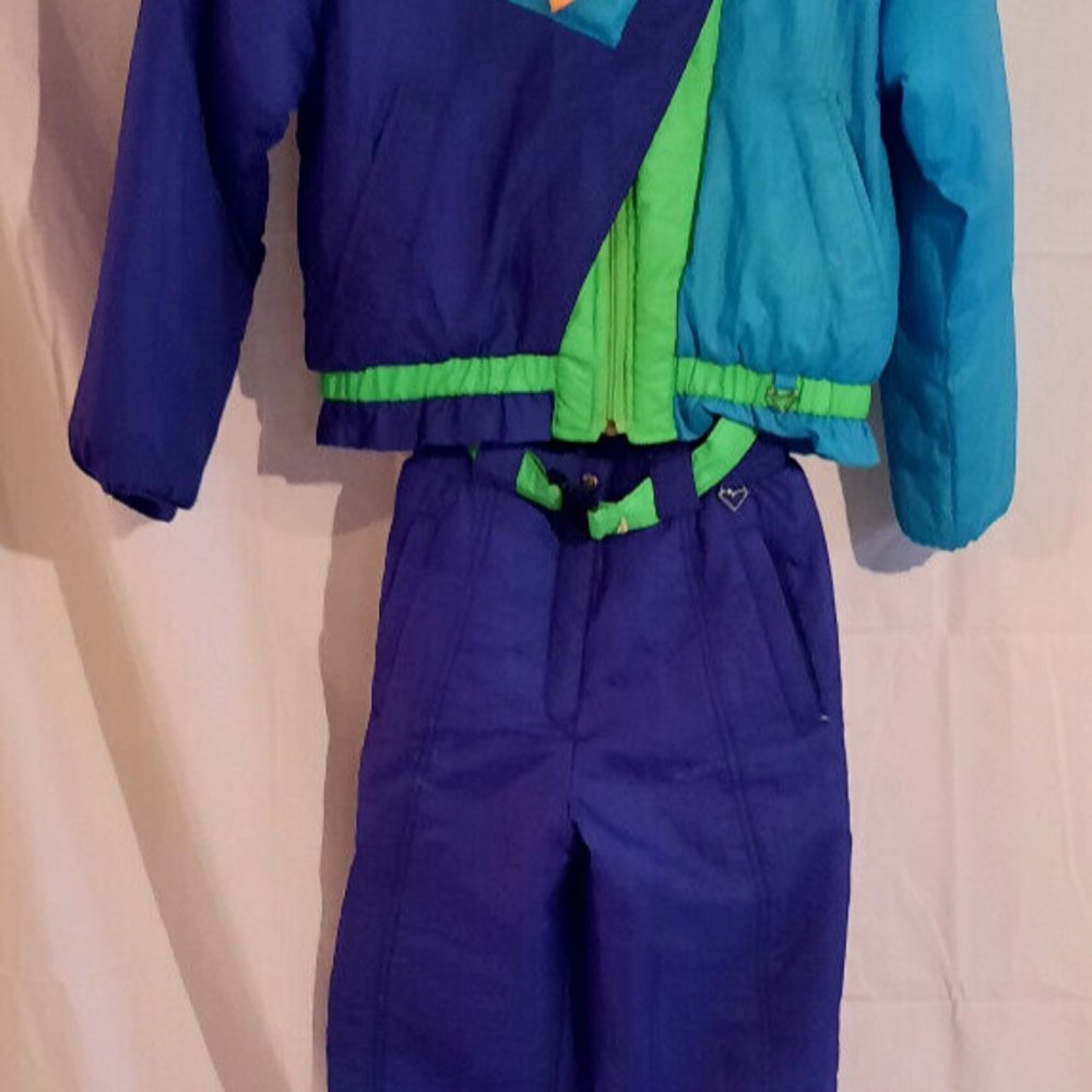 Vtg Ski Suit OBERMEYER Two Piece Snowsuit Gore Tex Junior size 16 pre-owned